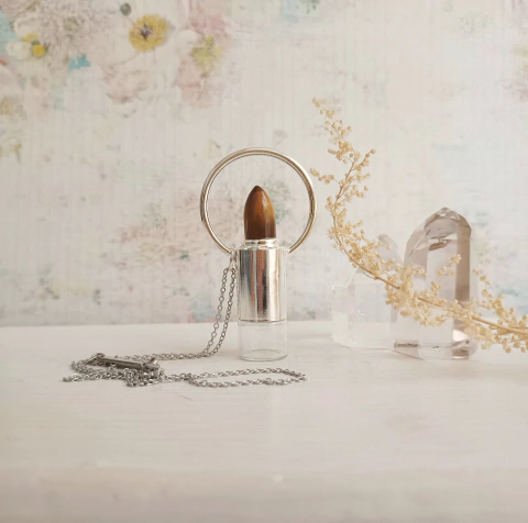 Collar Orbit Perfumer cobre - ojo de tigre - - comprar online