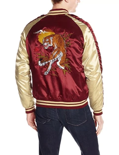Wt02 Tiger Embroid Souvenir Sukajan Bomber Baseball Jacket - comprar online