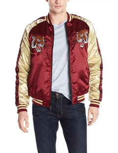 Wt02 Tiger Embroid Souvenir Sukajan Bomber Baseball Jacket en internet