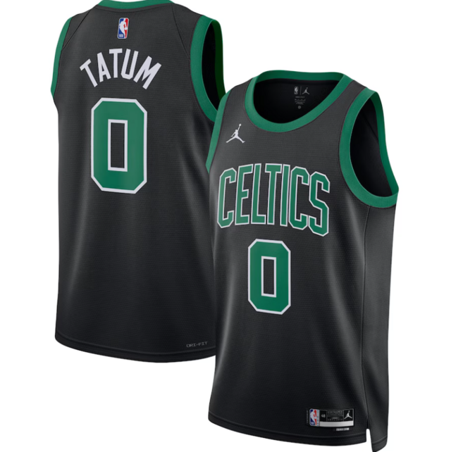 Jordan Boston Celtics Jayson Tatum Black Swingman Jersey - Statement Edition - Unisex thumbnail 2