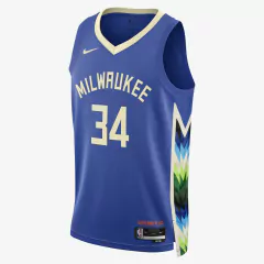 Unisex Milwaukee Bucks Giannis Antetokounmpo Nike Royal 2022/23 Swingman Jersey - City Edition - comprar online