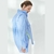Camisa amplia en Poplin Rayado con galon.