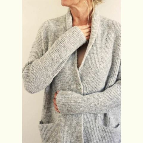 Saco tejido en punto ingles en Mohair Blend. - comprar online