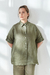 Camisa amplia en puro Lino color Safari. Talle U. - - into the mood