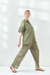 Imagen de Pantalon Palazzo en Lino color Verde Safari. TU.