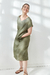 Vestido en V con mangas. Safari. Talle U. - comprar online
