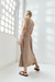 Falda Acampanada en simil Seda color Piedra. Talle U. - into the mood