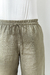 Pantalon Palazzo en Lino color Verde Safari. TU.