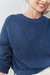 Sweater "Crop Style" punto ingles tejido en Algodon. Indigo. - comprar online