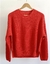 Sweater "Crop Style" punto ingles en Algodon. Tomate.
