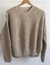 Sweater "Crop Style" punto ingles tejido en Algodon. Piedra. - tienda online