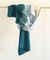 Manta Chal en Merino con Cashmere rayada Petroleo. - into the mood