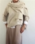 Sweater Basico en Merino con Cashmere Beige.