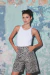 Bermuda Gabardina Animal Print | última talle 1 y 5 - tienda online