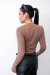Imagen de Top Hombreras Manga Larga Algodón Chocolate