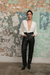 Image of Blusa Cruzada Plumeti Blanca