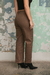 Imagen de Pantalón Recortes Gabardina Chocolate