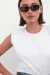 Remera con Hombreras Blanca - comprar online