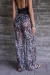Pantalón Tajos Gasa Animal Print - tienda online