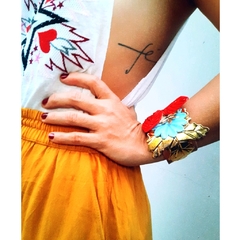 BRAZALETE CUERO COLOR - comprar online