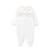 Enterito pima smock blanco con rosa