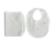 pack babero y babita logo pintitas gris