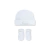 Set Pima Hello World Gorrito + Escarpines Blanco