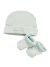 Set gorrito y escarpines plush hello world celeste - comprar online