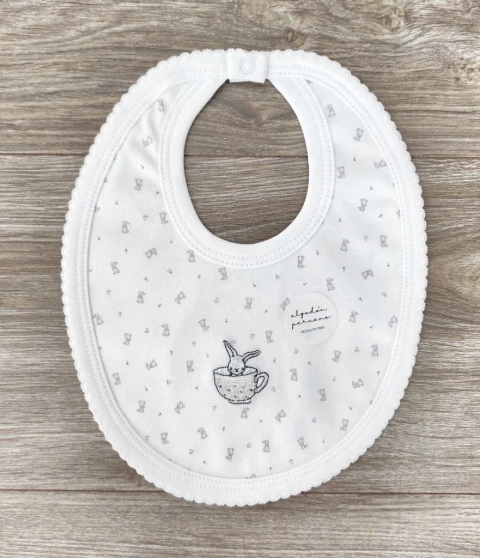 Babero impermeabilizado conejo tacita rosa