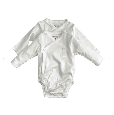 Pack de 2 Bodys ml cruzados pima, Blancos - comprar online