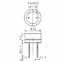 Buzzer Ativo 12V 12mm - loja online