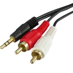 Cabo de Áudio P2 Estéreo Macho x 2 RCA Macho 1,8m
