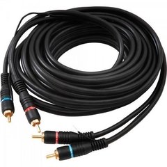 Cabo 2+2 RCA Macho 5,0m com Fio Terra