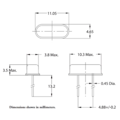 Cristal Oscilador 8MHz HC-49S - comprar online