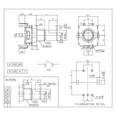 Encoder Rotativo EC11 5 Terminais com Chave L15 - comprar online