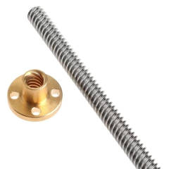 Fuso Trapezoidal TR8 com Castanha - RECICOMP - Componentes Eletrônicos, Arduino e Robótica