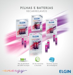 Pilha Recarregável AA 2700mAh Elgin na internet