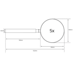 Lupa de Mão AFR LP-50 50mm 5X - RECICOMP - Componentes Eletrônicos, Arduino e Robótica