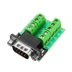Módulo Adaptador DB9 Serial RS232 Macho para Borne