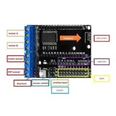 Motor Shield para Módulo WiFi ESP8266 NodeMcu - RECICOMP - Componentes Eletrônicos, Arduino e Robótica