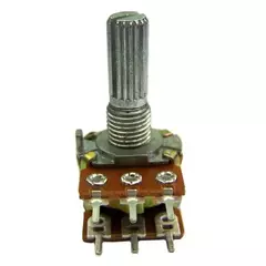 Potenciômetro Linear Duplo 100kΩ 6T L20 16mm - comprar online