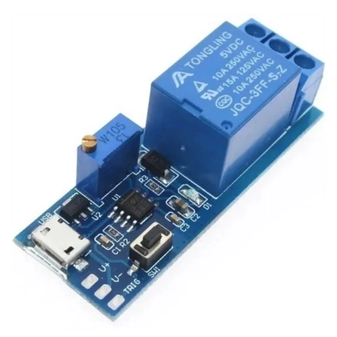 Relé Temporizador Trigger Micro USB 5V