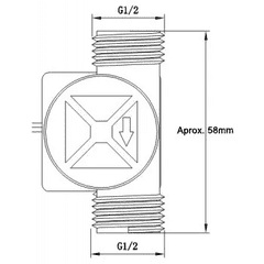 Imagem do Sensor de Fluxo Vazão de Água 1/2"