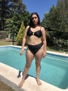 Semi vedetina con cintura tiro alto NEGRO (Talles 36 al 50) - tienda online