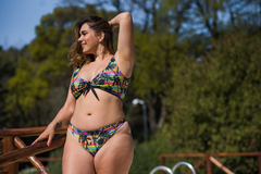 Corpiño SOL PALMERAS -reversible- (Talles 85 al 115) - Bikinis Marsant