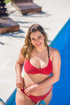 Vedetina Lurex Rojo (Talles 36 al 46) - Bikinis Marsant