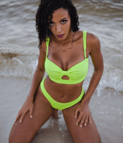 Corpiño CHARO Amarillo Fluo- (Talles 85 al 110) - Bikinis Marsant