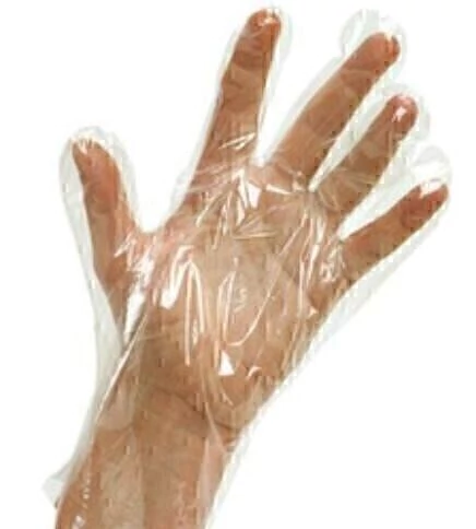 100 MANOPLAS GUANTES DESCARTABLES DE POLIETILENO DESCARTABLE TALLE UNICO ¨LIQUIDACION¨