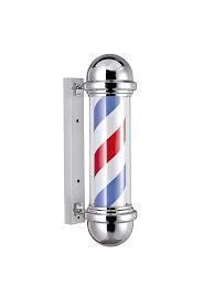 POLO * FAROL GIRATORIO CHICO 50 x 22 cm. CON LUZ PÁRA DECORACION PARA BARBERIA / PELUQUERIA MARCA EUROSTIL MODELO 04743