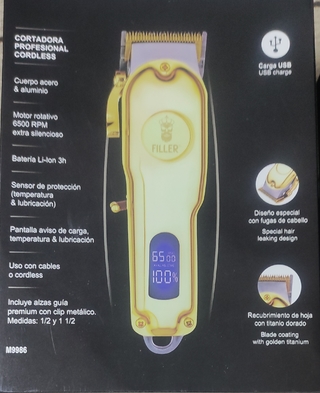 CORTADORA PROFESIONAL RECARGABLE DIGITAL MARCA FILLER MODELO MAGNA LIQUIDACION